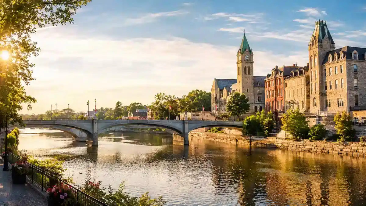 Cambridge Ontario limo service near the Grand River and downtown Galt
