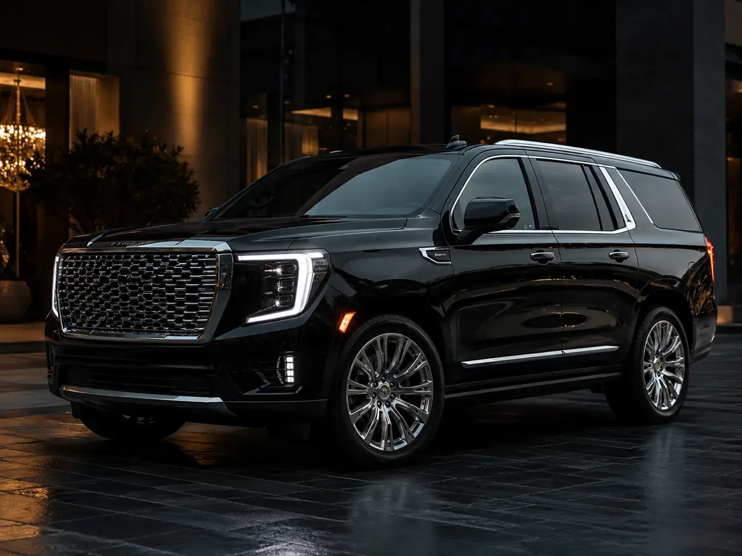 Black luxury SUV for limousine service in Ontario